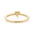 Minimalist Heart Cut Diamond Pave Solitaire Ring With Size 7 in 14k Yellow Gold For Sale - Image 9 of 15