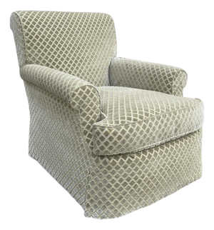 Modern Nancy Corzine Fully Upholstered Cut Velvet Club Chair