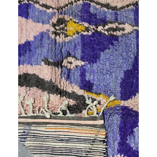 Abstract Moroccan Area Rug - 9.3 X 6.8 Ft For Sale - Image 4 of 6
