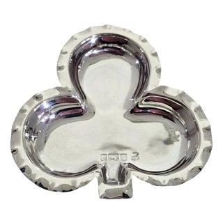 Antique Edwardian Sterling Silver Clover Leaf Trinket Dish, Birmingham, 1904 For Sale