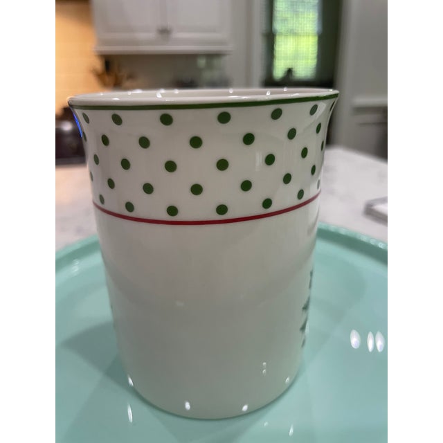 Ceramic Spode Polka Dot Christmas Tree Mug For Sale - Image 7 of 7