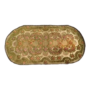 1960s Floral Velvet Doily