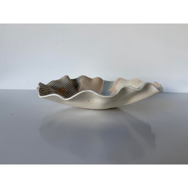 1980s Barbara Demery Postmodern Studio Art Pottery Bowl For Sale - Image 9 of 12