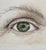 Original Watercolor Painting “Self Portrait Green Eye” For Sale