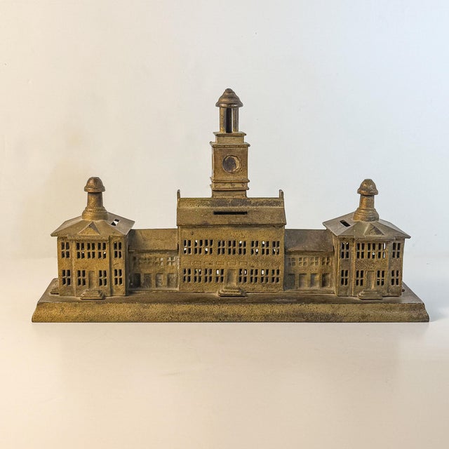 Antique Enterprise Independence Hall Architectural Cast Iron Bank, Circa 1875 For Sale - Image 13 of 13