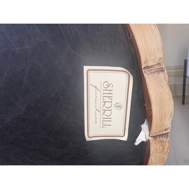 French Provincial Sherrill French Provincial Chairs With Custom Accent Pillows - Set of 2 For Sale - Image 3 of 12