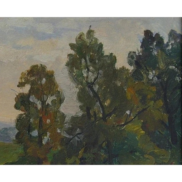 Realism 1970s Impressionist Landscape Oil Painting, Ukrainian Art 40-50 For Sale - Image 3 of 6
