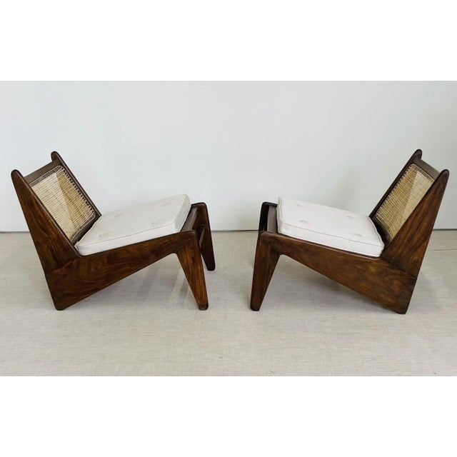 Authentic Pierre Jeanneret Kangaroo Chairs, Lounge / Slipper, Mid-Century For Sale In New York - Image 6 of 13
