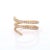 18k Solid Gold Pave Set Natural Diamond Serpent Wrap Ring Size 7 For Sale In New York - Image 6 of 16