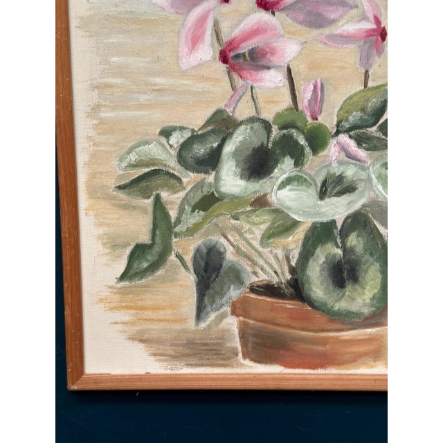 Ada, Still Life with Pink Flowers, 1986, Oil on Canvas, Framed For Sale - Image 17 of 18