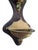Vintage Wall-Mounted Brass and Wood Washbasin with Cross, 1920 For Sale - Image 4 of 11