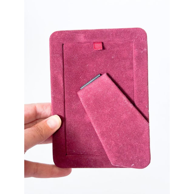 Vintage Sterling Silver Repoussé Picture Frame, Velvet Back For Sale In Dallas - Image 6 of 9