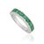 Art Deco Art Deco Style 0.85 Ct Green Emerald Channel Set Half Eternity Band Ring Size 8 For Sale - Image 3 of 15