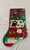 Vintage 1999 Signed "Lw" Primitive Folk Art Patchwork Christmas Stocking With Cat Applique Excellent Condition For Sale In Denver - Image 6 of 11