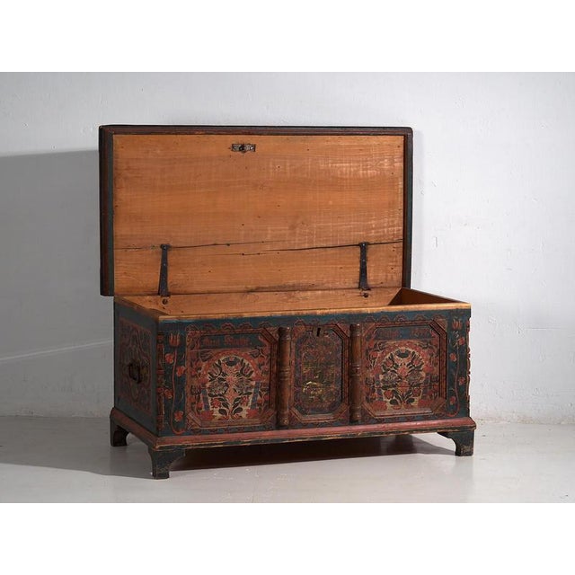 Brown Hand Painted Trunk, 1847 For Sale - Image 8 of 18