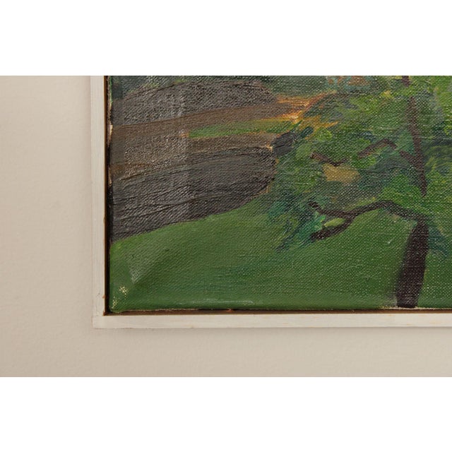 Green Ben Levene Original Oil Painting, Industrial Landscape For Sale - Image 8 of 12