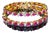 Certified Natural 10.35CTS VS F Diamond Ruby 18K Solid Gold Stackable Single Bangle For Sale