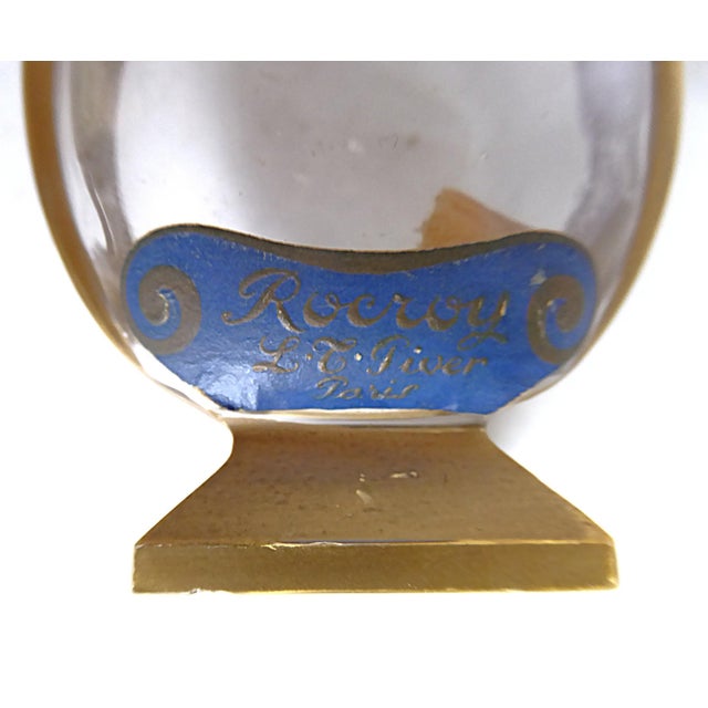 Gold Rocroy Perfume in Baccarat Bottle - Frangance of l.t. Piver Paris France C. 1925 For Sale - Image 8 of 16