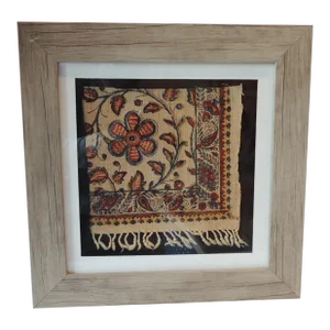 Vintage Framed Indian Hand Blocked Textile Fragment