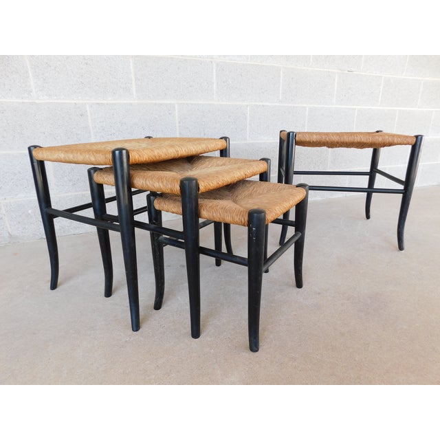 Vintage Italian Nesting Stools in the Manner of Gio Ponti For Sale - Image 13 of 13