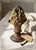 1930s Antique Cast Iron Flower Basket Doorstop #1403 Original Polychrome Paint 8.75" For Sale - Image 5 of 13