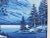Mid 20th Century Blue and White Landscape Mountain and Forest Scene Oil Painting Signed Walt For Sale - Image 4 of 8