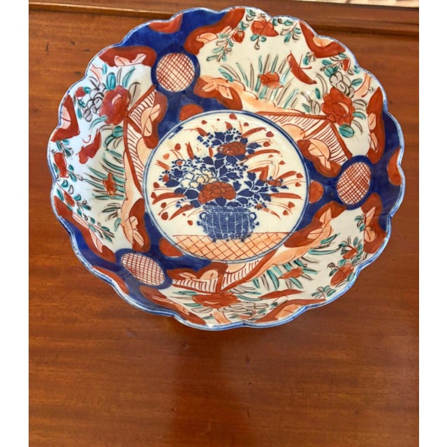 1900 - 1909 Antique Edwardian Japanese Imari Bowl, 1900 For Sale - Image 5 of 11