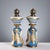 White Painted Ceramic and Bronze Table Lamps, Set of 2 For Sale - Image 8 of 10