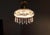 Small Vintage Ceiling Lamp with Decorated Brass Mounting with Patterned Glass Screen with Glass Hanging, 1990s For Sale - Image 4 of 6
