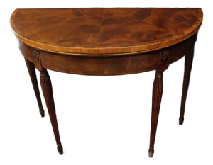Circa 1790 George III Demilune Fold-Over Games Table