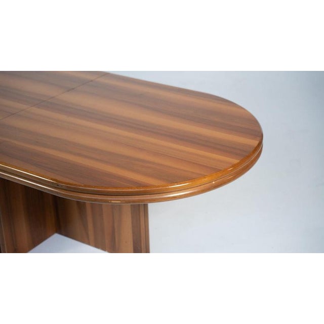 Large Mid-Century Modern Dinning Table in Wood, Italy, 1970s For Sale - Image 10 of 12