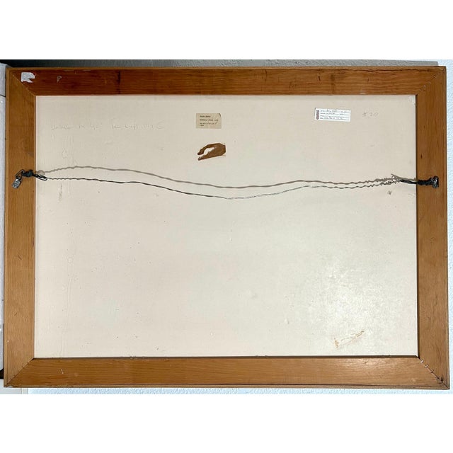 Blue Polly Kraft, American Woman Artist Society Doyenne Polly Kraft Large Watercolor Painting, 1984 For Sale - Image 8 of 14