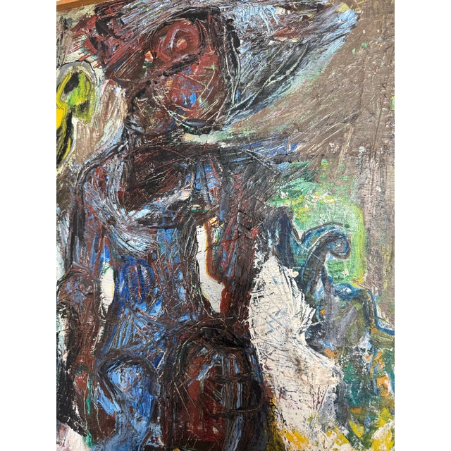Mid 20th Century Mid 20th Century Abstract Expressionist Figure With Animals For Sale - Image 5 of 10