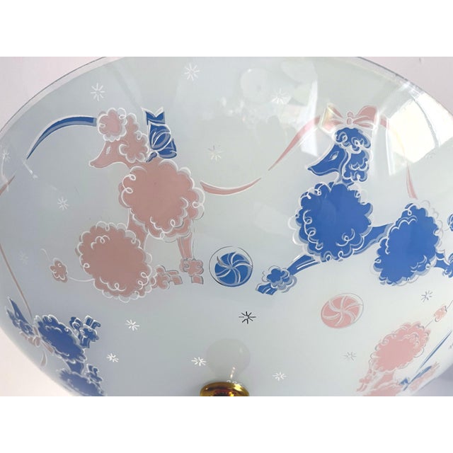 1950s Poodles Ceiling Light For Sale - Image 6 of 15