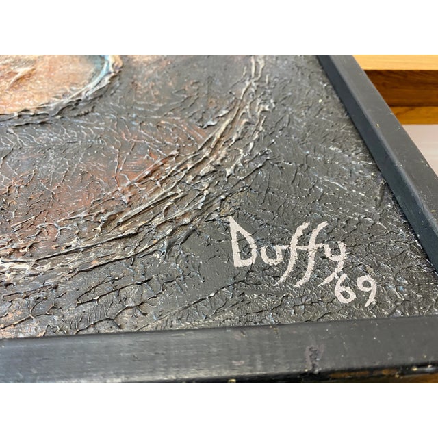 Mid Century Modern "Craters of the Moon" Original Oil Painting by Duffy C.1969 For Sale - Image 11 of 13