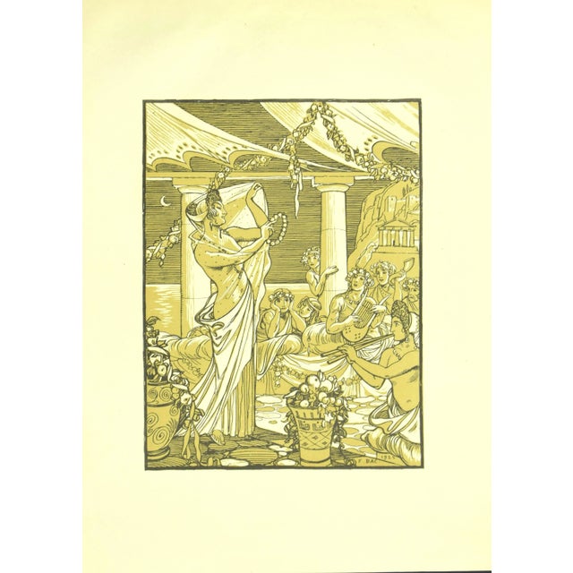 Baccanale is an original modern artwork realized by Ferdinand Bac (1859 - 1952) in 1922. Original Lithograph on ivory...
