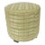 Modern Lime Green Round Moroccan Upholstered Stool For Sale