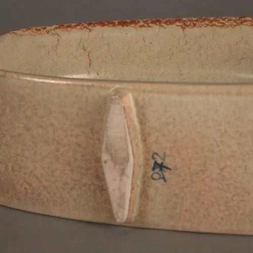 Organic Shaped Italian Brown/Beige Ceramic Vase Bertoncello, 1950s For Sale - Image 4 of 9