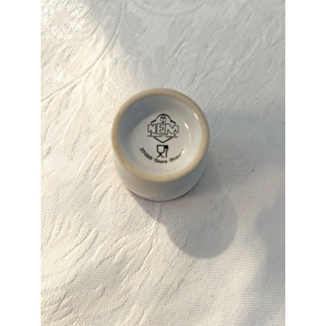 1980s French Ceramic Egg Cups, Set of 5 For Sale In West Palm - Image 6 of 6