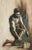 Larry Prestwich 1935-2023. A large conte crayon and charcoal drawing on paper of a kneeling figure reaching for a...