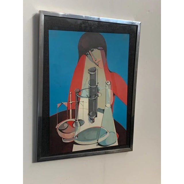 Alfio Rapisard, Knowledge and Power, Charcoal & Watercolor, Framed For Sale - Image 4 of 7