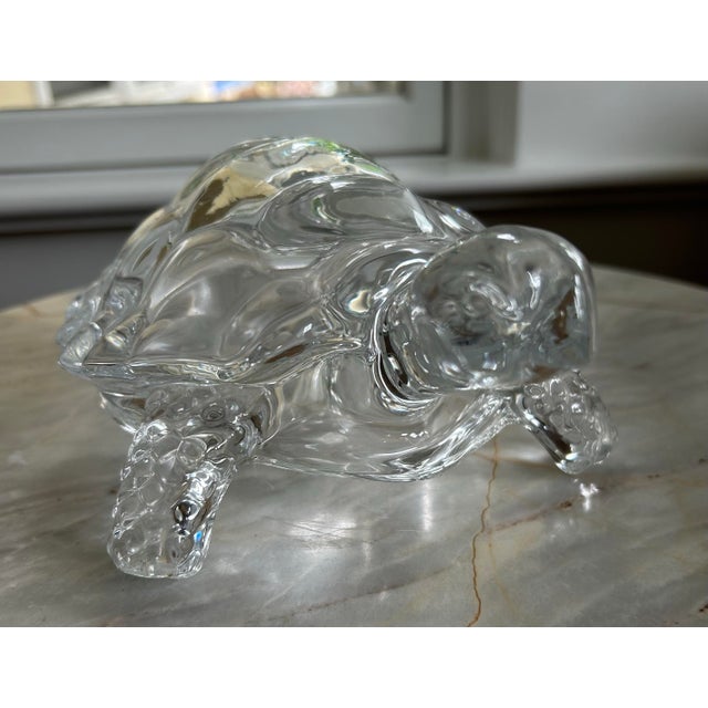 Cristal d' Arques Vintage Crystal Cut Turtle For Sale - Image 4 of 6