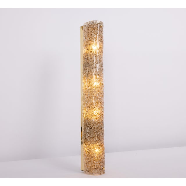 Dark Toned Murano Glass Wall Sconce attributed to Hillebrand, Germany, 1970s For Sale - Image 11 of 12