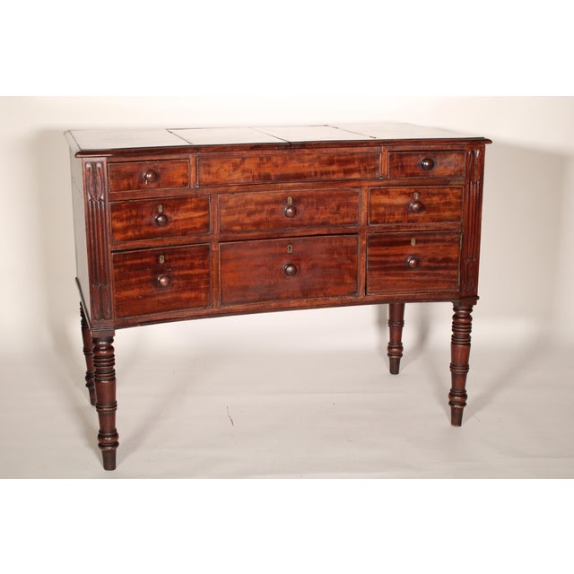 Hepplewhite George III Mahogany Concave Front Sideboard For Sale - Image 3 of 13