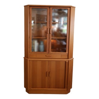Vintage Danish Corner Cabinet in Teak from Dyrlund, 1960s For Sale