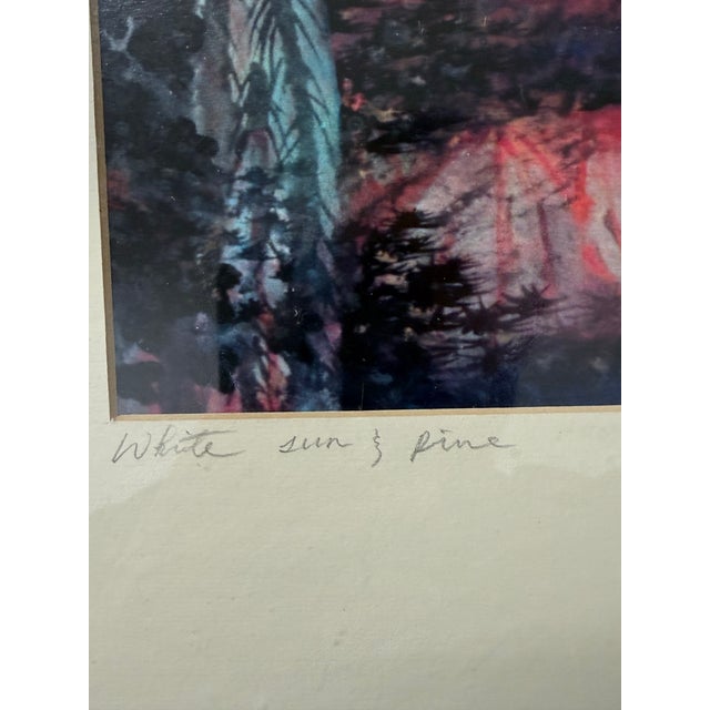 Circa 1996 David Wang White Sun + Pine Frame Artwork For Sale - Image 9 of 12