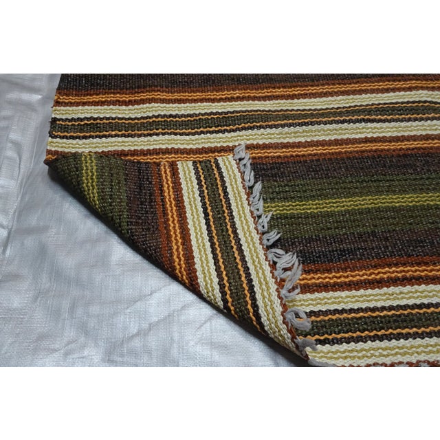 Rag Rug Swedish Mid Century Vinyl For Sale In Miami - Image 6 of 6