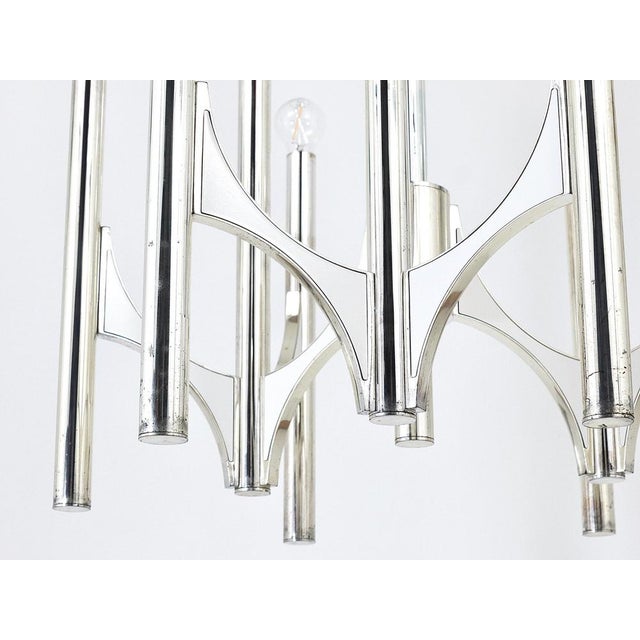 Mid-Century Italian Silver-Plated Chandelier by Gaetano Sciolari for Lightolier, 1960s For Sale - Image 15 of 18