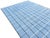 Sky Blue Handmade Cotton Natural Vegetable Dyed Sky Blue, Cream & Sage Green Windowpane Rug - 10'x14' For Sale - Image 8 of 10
