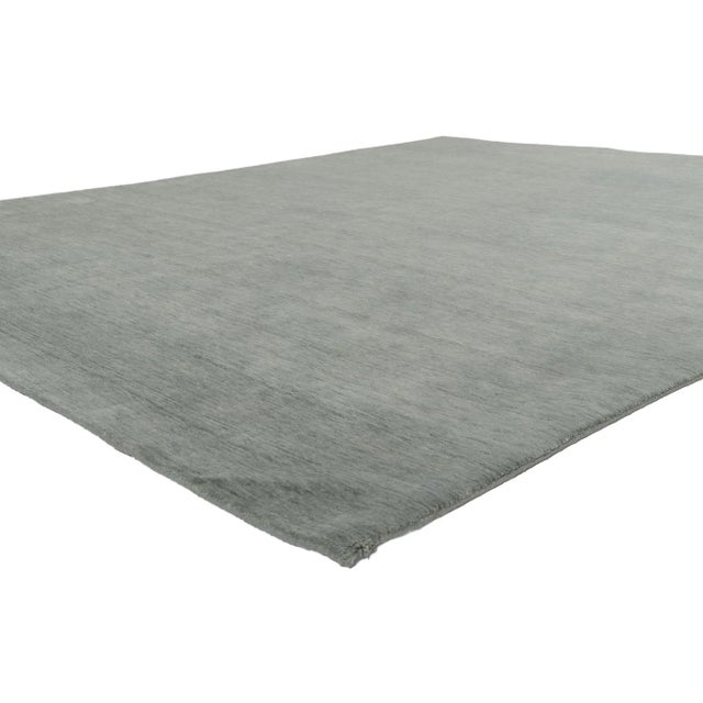 Contemporary Gray Area Rug with Modern Style 08'01 x 09'11. Effortless beauty combined with simplicity and modern style,...